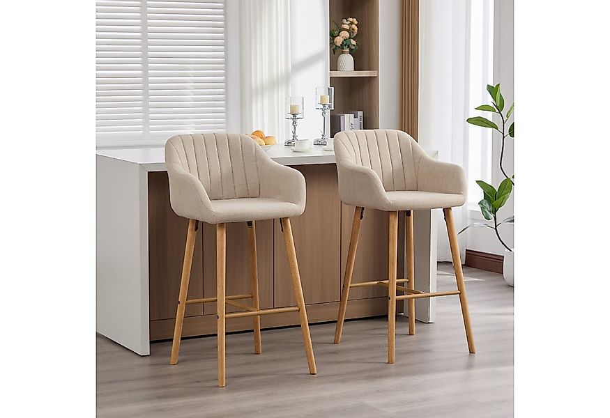 REDOM Barhocker Set aus zwei modernen Barhockern mit Armlehnen und hoher Rü günstig online kaufen