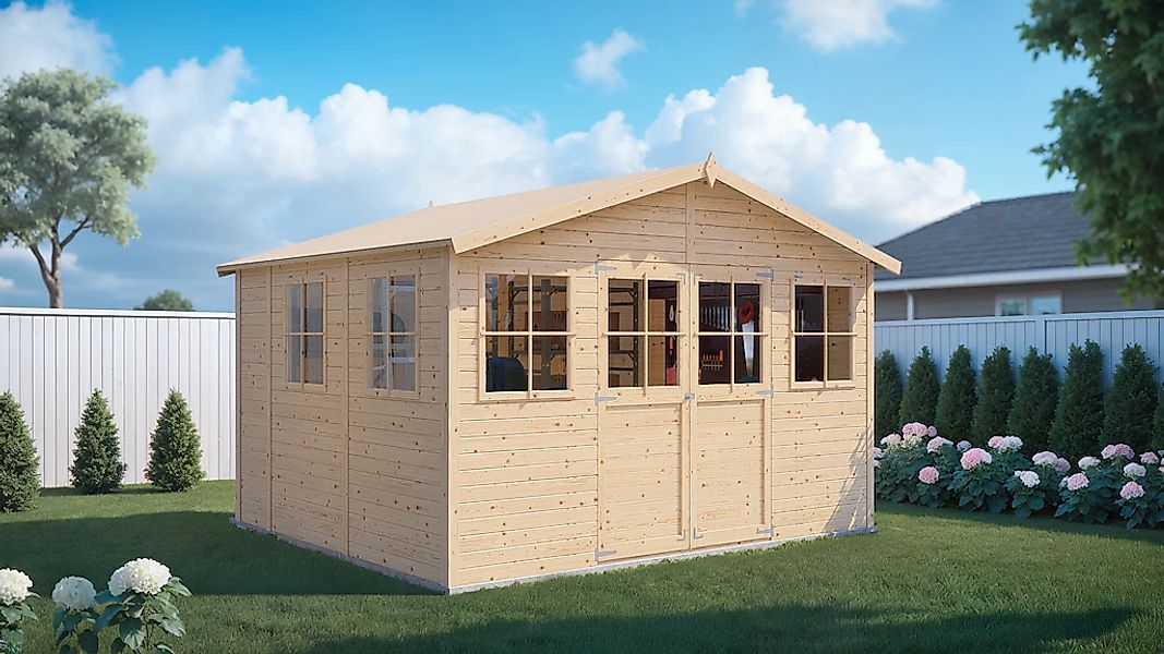 BERTILO Gartenhaus "Workshop Smith naturbelassen", Großes Gartenhaus aus ex günstig online kaufen