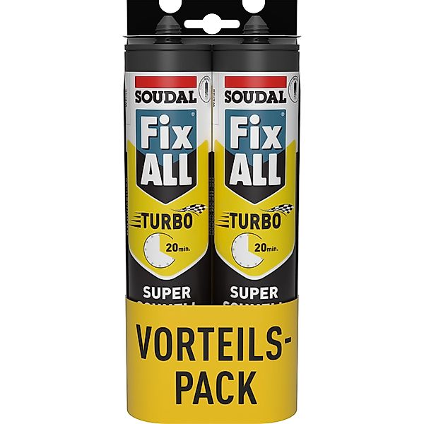 Soudal Klebstoff Fix All Turbo Duo-Pack 2 x 430 g Weiß günstig online kaufen