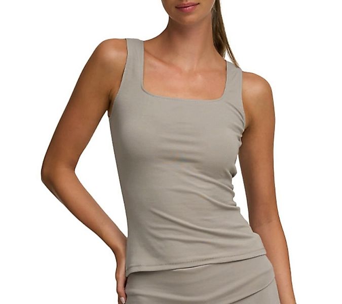 cfab by creamy fabrics Tanktop Cotton Tanktop mit eckigem Ausschnitt-Ash Gr günstig online kaufen