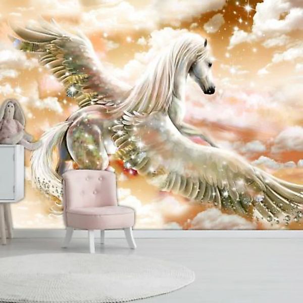 artgeist Fototapete Pegasus (Orange) mehrfarbig Gr. 200 x 140 günstig online kaufen