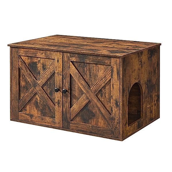 Feandrea Katzenklo-Schrank 80 cm x 53 cm x 50 cm Braun günstig online kaufen