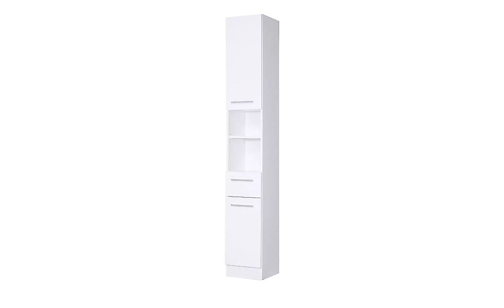 PELIPAL Hochschrank TRIER, Weiß matt, Weiß glänzend, mit 1 Schublade, 2 Tür günstig online kaufen