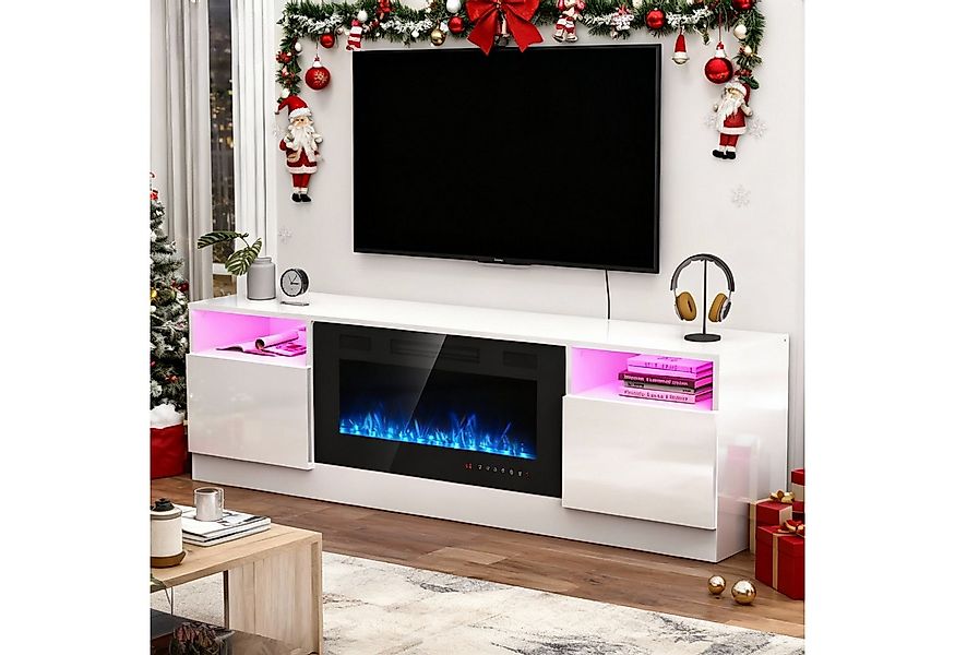 oyajia Elektrokamin Elektrischer Kamin mit TV-Schrank, Heizung, 3D-Flammene günstig online kaufen