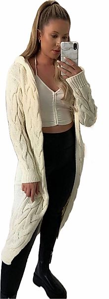 Worldclassca Kapuzenstrickjacke Worldclassca lange Strickjacke Zopfmuster günstig online kaufen