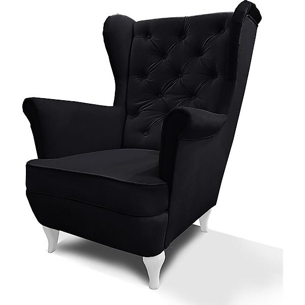 Beautysofa Ohrensessel Sessel FALCO Chesterfield Wohnzimmersessel günstig online kaufen