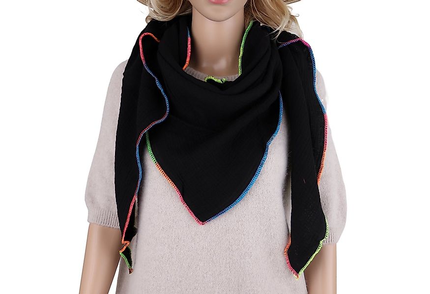 MIRROSI Dreieckstuch Aus Musellin Dreiecksschal ca.195x90 cm, Made in Italy günstig online kaufen