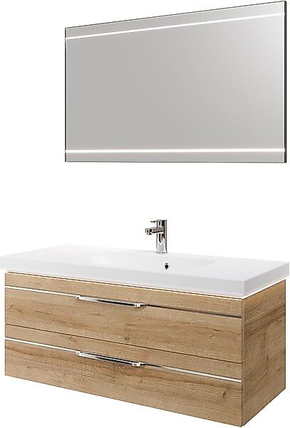 Saphir Badmöbel-Set »Balto 2-teilig Mineralmarmor-Waschtisch mit LED-Spiege günstig online kaufen