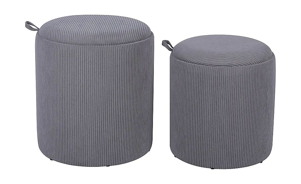 Hocker-Set  Villia ¦ Maße (cm): H: 44  Ø: 39 Polstermöbel > Hocker - Höffne günstig online kaufen