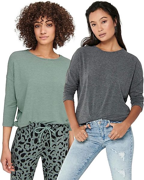 ONLY 3/4 Arm-Pullover (Set, 2er-Pack) Locker geschnitten günstig online kaufen