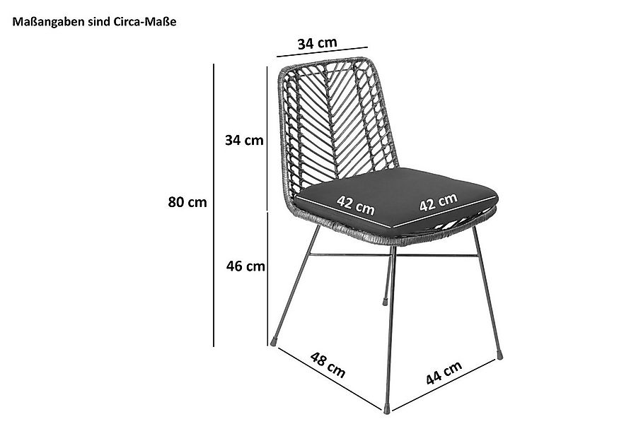 SAM® Esszimmerstuhl Ottawa, Trendiger Rattanstuhl, geflochtenes Design, Met günstig online kaufen