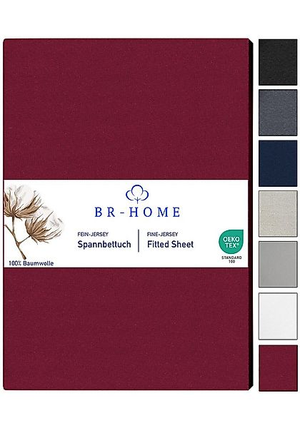 BR-Home Spannbettlaken bis zu 25cm, 100% Baumwolle Jersey Bettlaken, Spannb günstig online kaufen