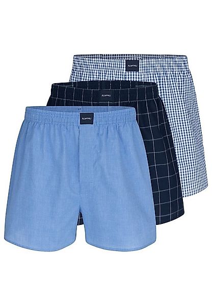 Almonu Boxershorts 3er Pack Web (Spar-Set, 3-St) Boxershorts - Baumwolle - günstig online kaufen