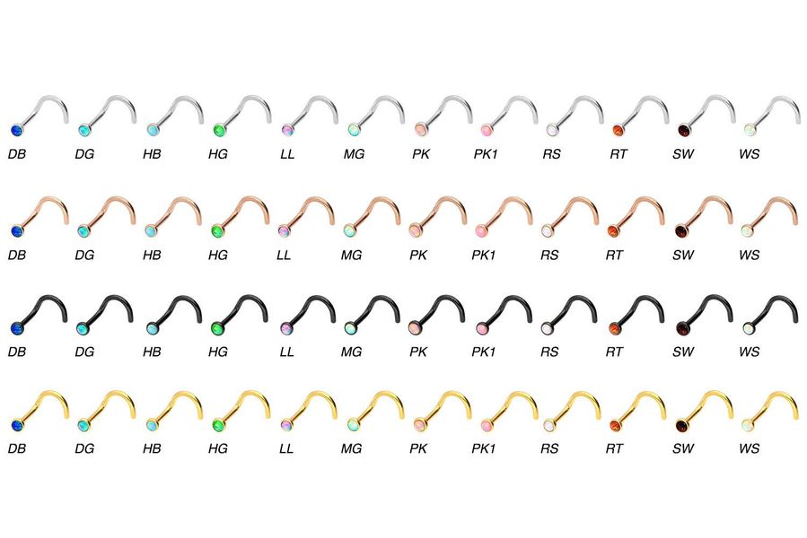 PIERCINGLINE Nasenpiercing Chirurgenstahl Nasenstecker Spirale DISC günstig online kaufen