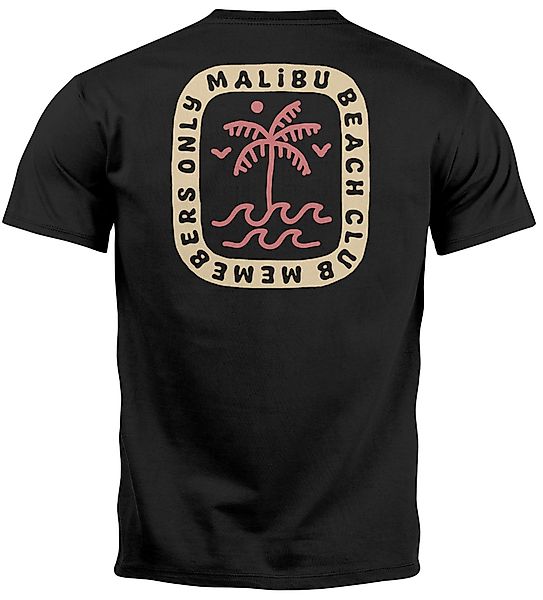 Neverless Print-Shirt Herren T-Shirt Backprint Surfer günstig online kaufen
