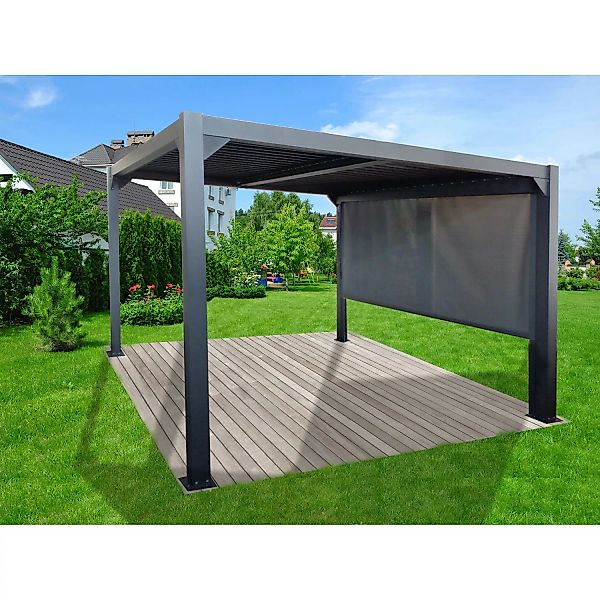 Weka Wind- und Sichtschutz f. Aluminium Pavillon Gr. 2 Anthrazit 370 x 218 günstig online kaufen