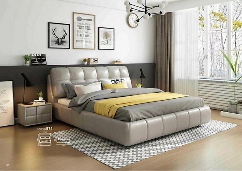 JVmoebel Bett, Doppelbett Schlafzimmer Ehe Polster Bett Doppelbetten 180x20 günstig online kaufen
