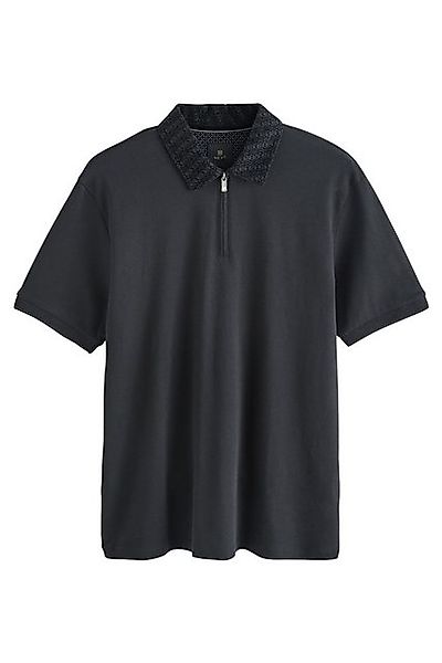 Next Poloshirt Beflocktes Polohemd mit 1/4-Reißverschluss (1-tlg) günstig online kaufen
