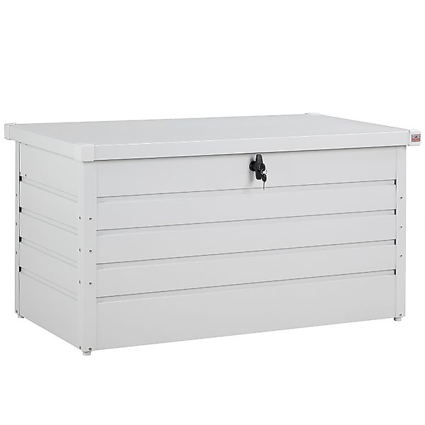 Gartenbox Metall 385L Hellgrau wasserdicht abschließbar günstig online kaufen
