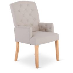 Raburg Esszimmerstuhl Polsterstuhl mit Armlehnen, Chesterfield-Design, günstig online kaufen