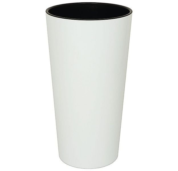 Heimwerkercenter Übertopf MePla - Hochkübel Lilia -ø14cm / H=26cm - weiss günstig online kaufen