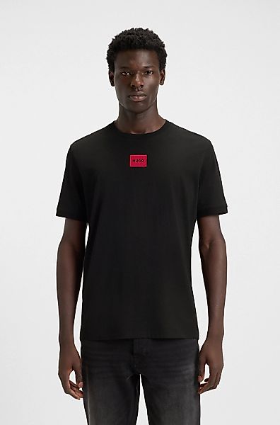 HUGO T-Shirt "Diragolino" Rundhalsausschnitt, Regular Fit, Logo-Label günstig online kaufen