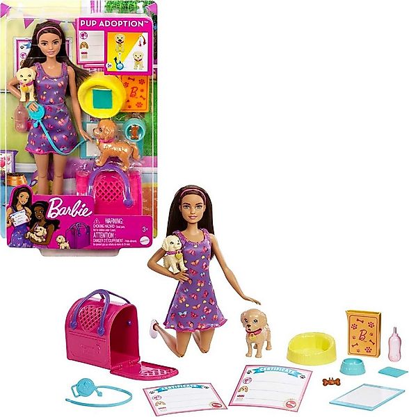 Barbie Anziehpuppe Barbie Welpenadoption Puppe 2 Welpen Farbwechseleffekt T günstig online kaufen