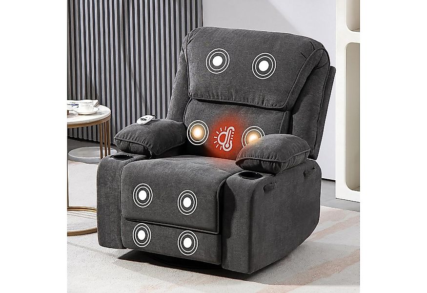 BRTHORY Massagesessel Relaxsessel mit Massagefunktion, Fernsehsessel, 360°d günstig online kaufen