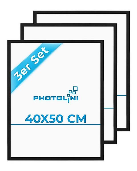 PHOTOLINI Bilderrahmen 3er Set modern mit bruchsicherem Acrylglas, Holz MDF günstig online kaufen