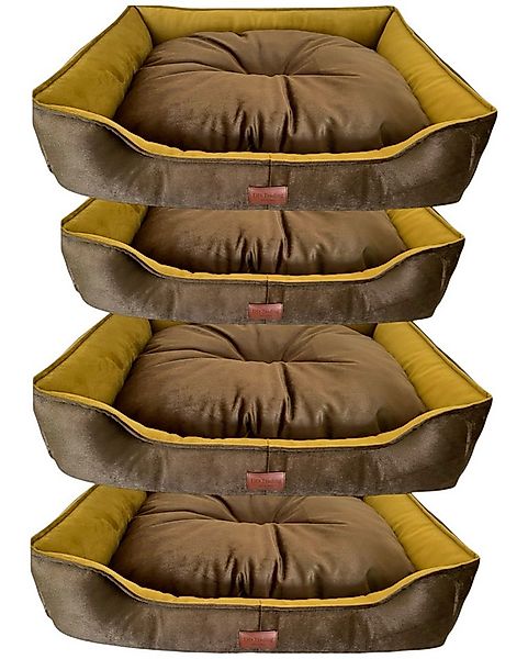 DDOnlineShop Tierbett Hundebett Katzenbett Farbe (Braun-Gold) A104 Premium günstig online kaufen