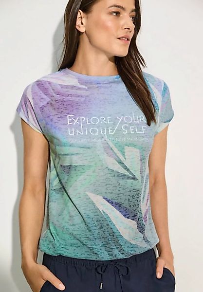 Cecil T-Shirt mit ausbrenner Optik günstig online kaufen