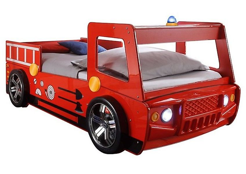 Begabino Autobett Feuerwehrbett Spark MDF rot Lack inkl Beleuchtung günstig online kaufen