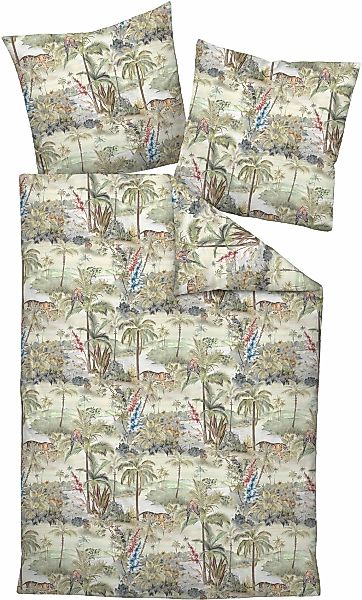 Janine Janine Mako-Satin Bettwäsche MILANO 45100 dschungel Größe:  135x200 günstig online kaufen