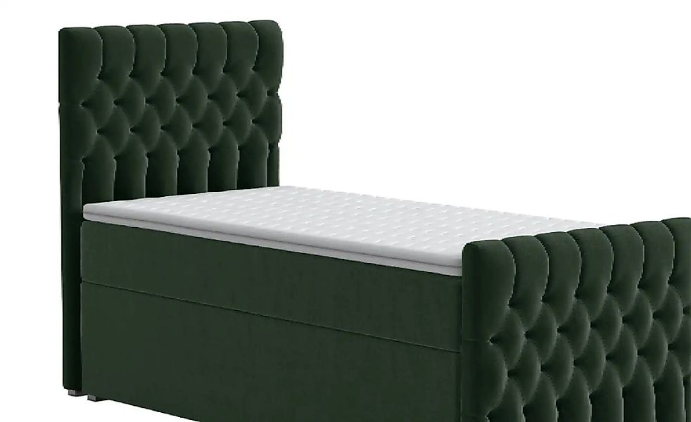 Boxbett mit Bettkasten und Fußteil Belek King ¦ grün ¦ Maße (cm): B: 100 H: günstig online kaufen