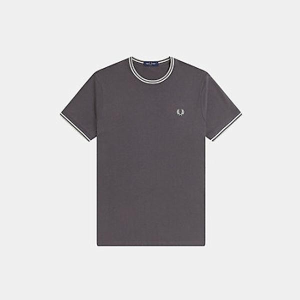 Fred Perry  T-Shirt Twin tipped t-shirt - anchor grey ecru seagrass günstig online kaufen