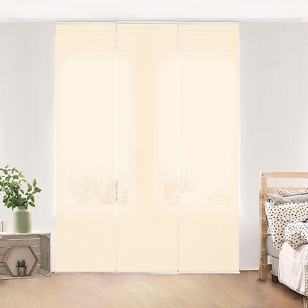 Bilderdepot24 Schiebegardine modern Flächenvorhang blickdicht Crème, günstig online kaufen