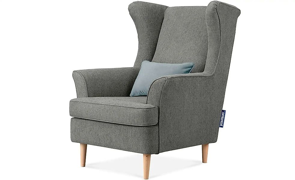 KONSIMO Ohrensessel  Stralis ¦ grau ¦ Maße (cm): B: 82 H: 108 Polstermöbel günstig online kaufen