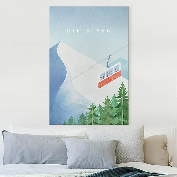Leinwandbild Reiseposter - Alpen günstig online kaufen
