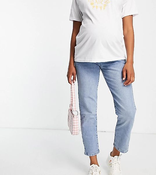 Cotton On Maternity – Umstandsmode – Elastische Mom-Jeans mit Überbauchbund günstig online kaufen