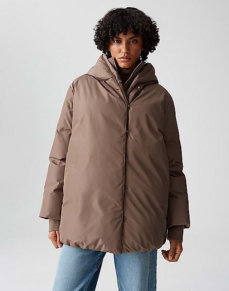 OPUS Winterjacke HELAH aus recyceltem Polyester weite Passform, glatter Gri günstig online kaufen