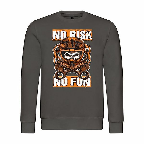 deinshirt Rundhalspullover Herren Pullover No risk no fun Mit Print Motiv, günstig online kaufen