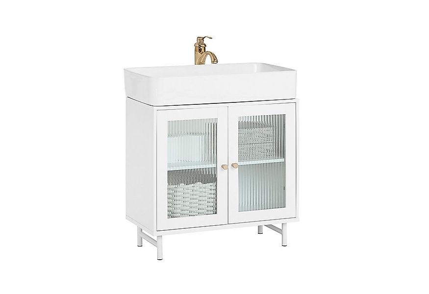 SoBuy Waschbeckenunterschrank BZR115 Badschrank Badezimmerschrank Waschtisc günstig online kaufen