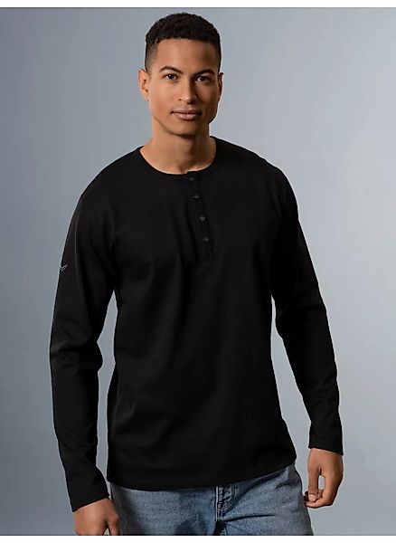 Trigema Longsleeve "TRIGEMA Langarmshirt mit Knopfleiste" günstig online kaufen