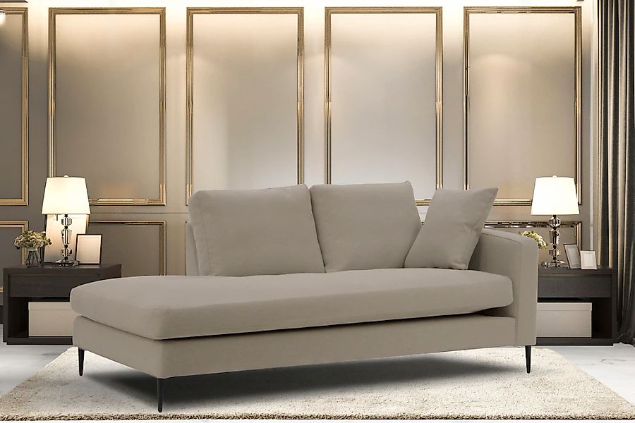 Home affaire Recamiere "Cozy Chaiselongue, Maße B/T/H: 195/97/80 cm" mit lo günstig online kaufen