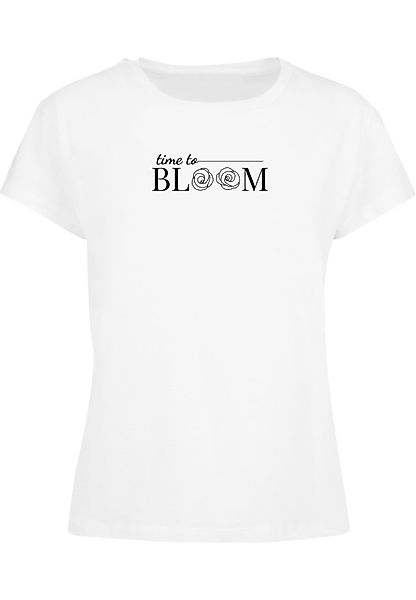 Merchcode T-Shirt "Merchcode Damen Ladies Pretty Time to bloom - Box Tee", günstig online kaufen