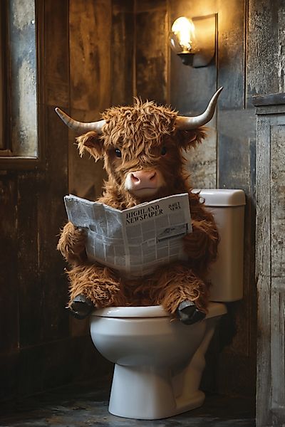 Bönninghoff Leinwandbild, Hochlandrind, Humor, Kuh, Kuhbilder, günstig online kaufen