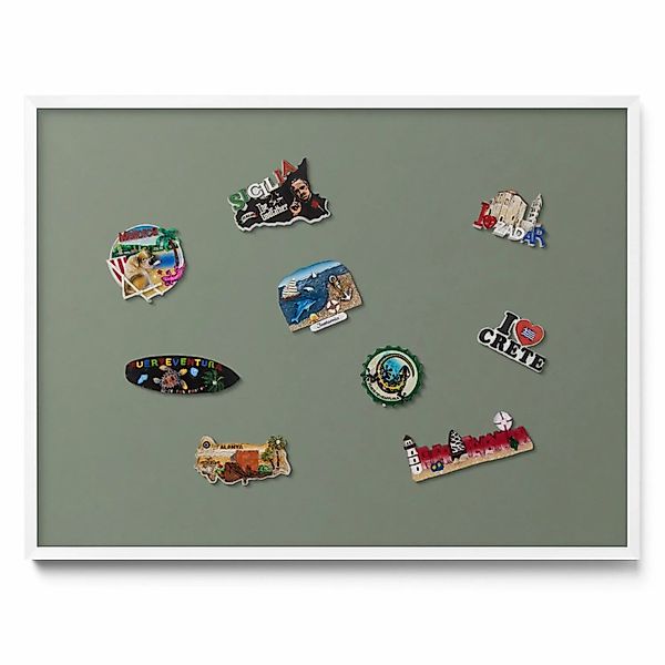 Tulup Magnettafel Magnetboard für die Wand mit Motiv Olivfarben 80x60 cm Ma günstig online kaufen