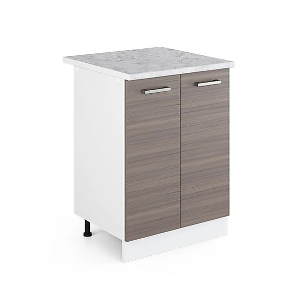 Vicco Unterschrank R-Line, Grau/Weiß, 60 cm, günstig online kaufen