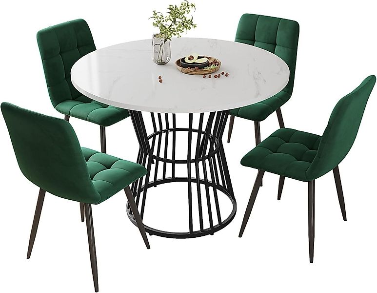 ZREE Esstisch Esstisch-Set mit 4 Stühlen, günstig online kaufen