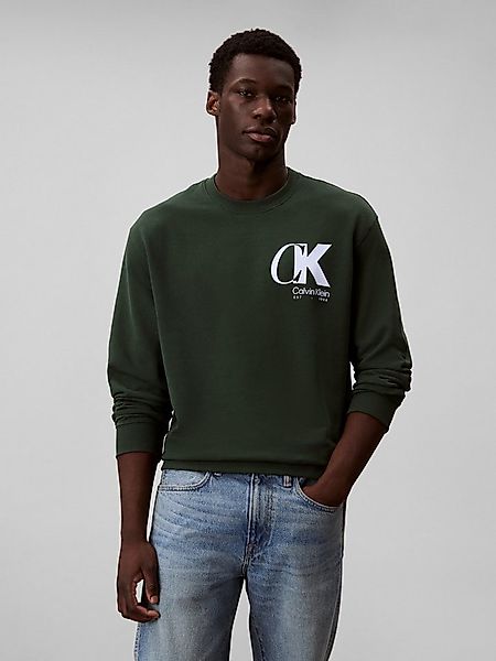 Calvin Klein Sweatshirt LS EU 350TERRY CK OVERLAP GRAPHI Rundhalsausschnitt günstig online kaufen